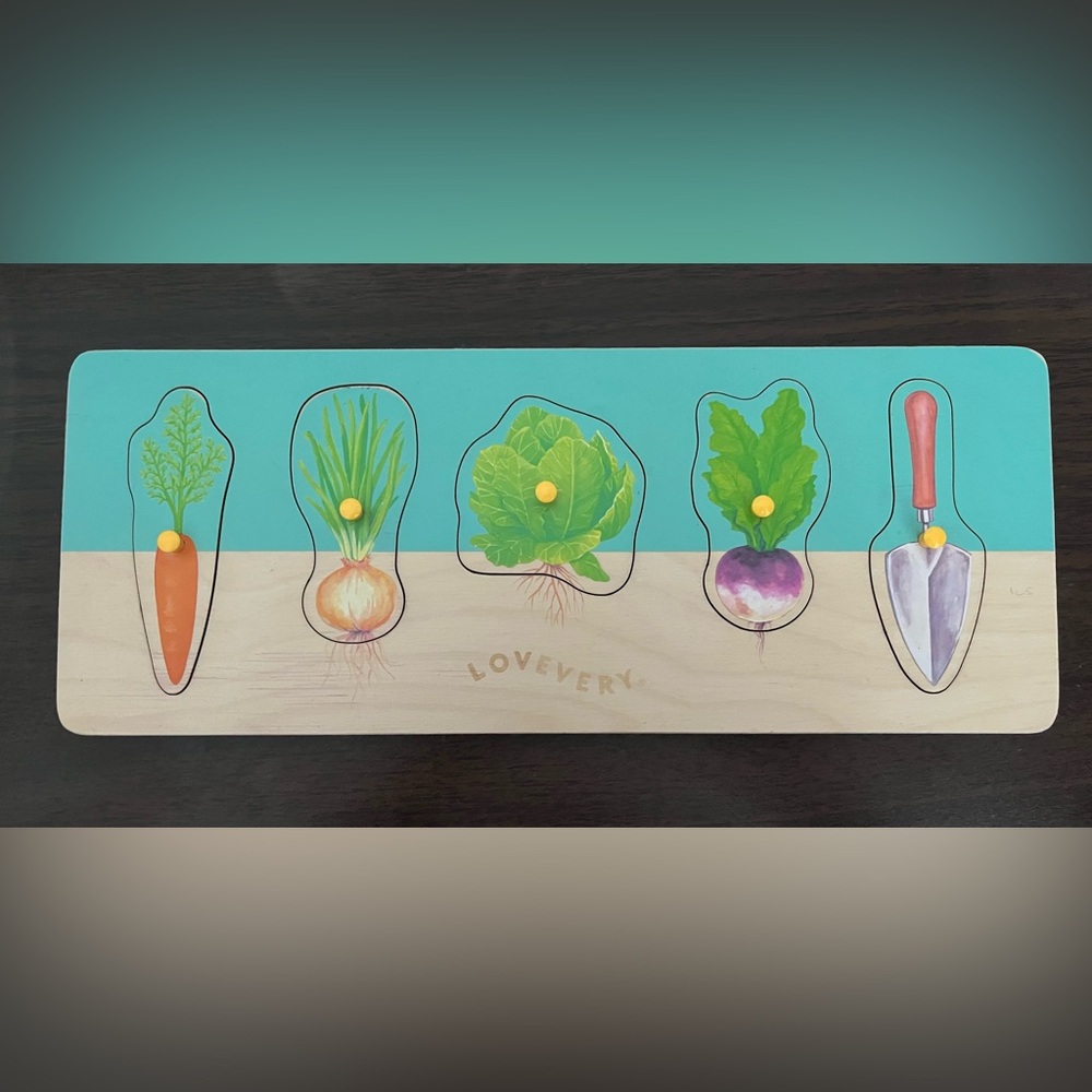 Used Lovevery Community Garden Puzzle from The Adventurer Play Kit
